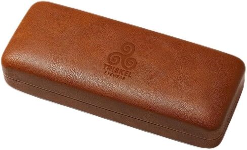 حافظة نظارات مستطيلة منحنية ممتازة، حامل نظارات من جلد البولي يوريثان الصلب. إغلاق مغناطيسي. in Kuwait