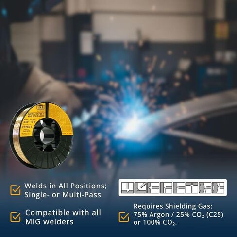 INEFIL ER70S-6 .035-Inch on 10-Pound Spool Carbon Steel Mig Solid Welding Wire in Saudi Arabia