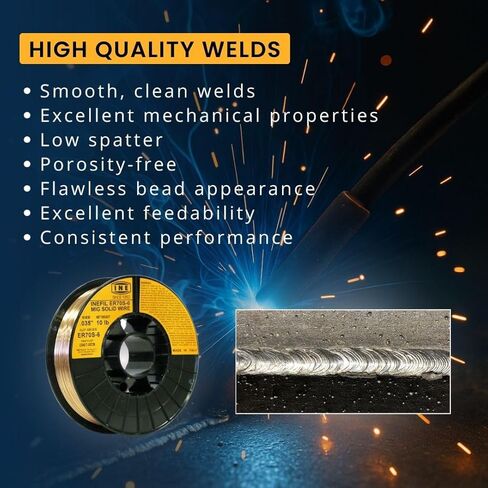 INEFIL ER70S-6 .035-Inch on 10-Pound Spool Carbon Steel Mig Solid Welding Wire in Saudi Arabia