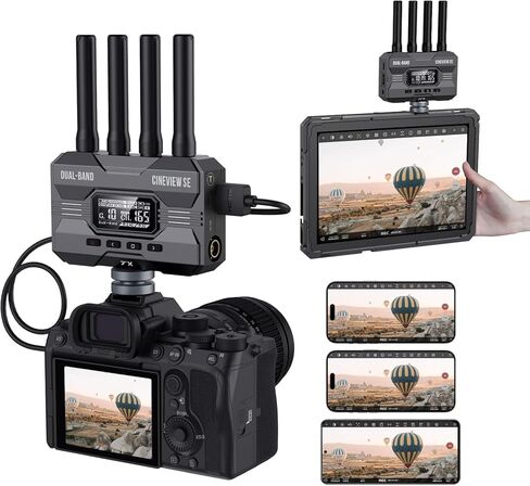 اكسون جهاز ارسال واستقبال HDMI لاسلكي اس اي من سينفيو، نقل ثنائي النطاق، نطاق 1200 قدم/350 متر، وقت استجابة 0.05 ثانية و1080 بيكسل HD فيديو اتش دي ام اي واس دي اي، يدعم 4 اجهزة in Kuwait