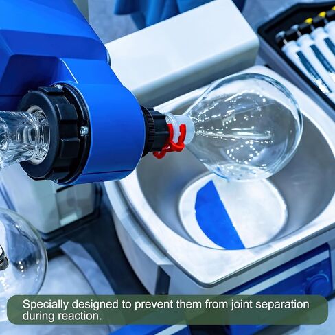 YOKIVE 20 قطعة مشبك مشترك، مشابك بلاستيكية للمختبر | أدوات التثبيت الزجاجية، رائعة لموصل المختبر المستدق الزجاجي 14/20 مم و14/35 مم (أزرق) in Kuwait