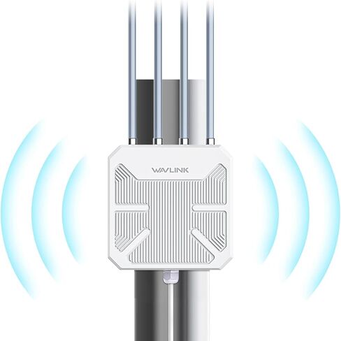 Outdoor WiFi Extender, AX1800 Dual Band Long Range Outdoor Wireless Access Point with 1000Mbps WAN/LAN Port,PoE Powered,Weatherproof,4x8dBi Antennas,Supports AP/Repeater,Mesh Router/Extender Mode in Saudi Arabia