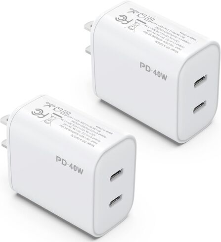 3 Pack iPhone 15 14 13 USB C Charger Block [MFi Certified], iGENJUN 20W Dual Port QC + PD 3.0 Power Adapter Wall Charger, Double Fast Plug Charging Brick for iPhone 15/15 Pro/X, Samsung Galaxy - White in Kuwait