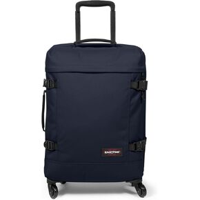 EASTPAK Trans4 L – 80L Large Wheeled Luggage with Dual Compartments, TSA Lock, 360° Spinner Wheels, and Diamond-Embossed Handle, Black in Kuwait