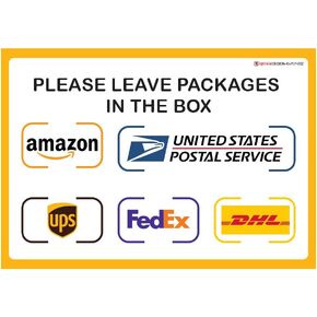 علامة تسليم الطرود IGNIXIA للمنزل أمازون اترك الحزم هنا علامة لعلامات FedEx وAmazon وDHL وUPS وUSPS - مقاومة للبهتان - سهلة التركيب - لافتات تعليمات التسليم مقاس 10 × 7 بوصة (بلاستيكية) in Saudi Arabia