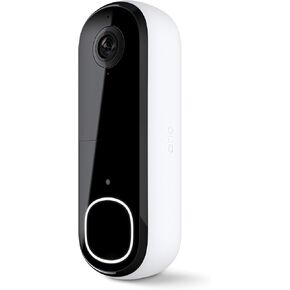 Arlo Video Doorbell 2K (الجيل الثاني) - جرس باب يعمل بالبطارية أو السلكية، شبكة Wi-Fi ذكية، صوت ثنائي الاتجاه، رؤية ليلية، كاميرا أمان، مراقبة، أبيض - AVD4001 in Kuwait