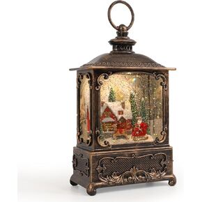 Snow Globe Lantern Christmas Table Decor with Nativity Music Lighted Scene Indoor Christmas Ornaments Decorations for Home Fireplace Mantle (Nativity Lantern) in Saudi Arabia