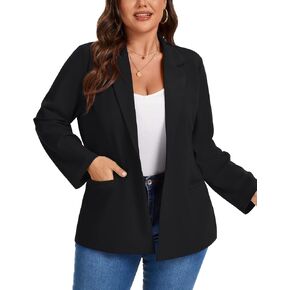 Womens Plus Size Blazer Jacket Business Casual Long Sleeve Button Open Front Notch Lapel Blazers Pocket in Kuwait