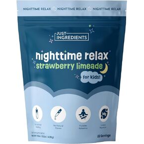 JUST INGREDIENTS Chai Nighttime Relax Drink Mix – 30 Servings | No Sugar Added | Magnesium, L-Theanine, Chamomile & Tart Cherry Extract | Supports Relaxation & Restful Evenings in Saudi Arabia