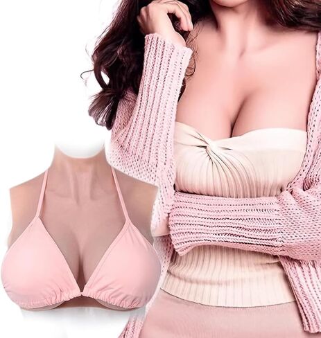 Silicone Breast Plates Fake Boobs High Collar Realistic Skin for Crossdressers Transgender BCDEGHSZ Cup in Saudi Arabia