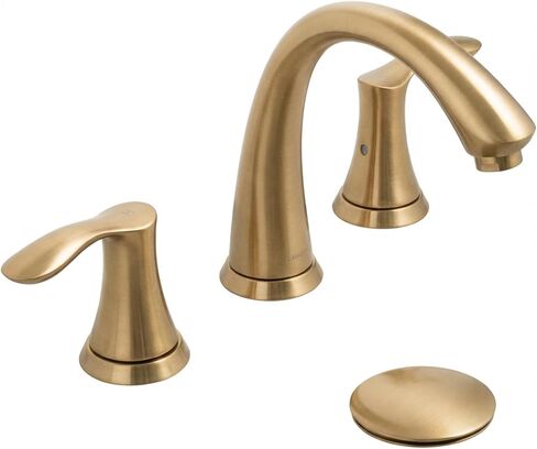 Matte Black Bathroom Faucet 3 Hole, Lava Odoro 8 inch Widespread Bathroom Faucet 2 Handle Bathroom Sink Faucet Vanity Faucet with Pop up Drain Assembly, BF405-MB in Saudi Arabia