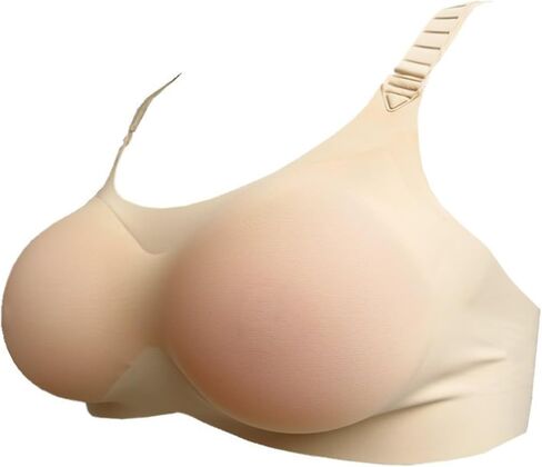 2 In 1 Silicone Breast Forms with Pocket Bra, Fake Boobs for Mastectomy Prosthesis Crossdressers Transgender, Black D Cup in Saudi Arabia