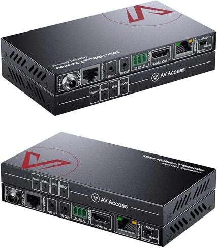 AV Access HDBaseT 4K HDMI Extender Over Single Cat5e/6/6a/7 Ethernet, up to 4K@60Hz 130ft, 1080P@60Hz 230ft, HDMI 2.0 YUV4:4:4, EDID, PoC, Bi-Directional IR/RS232 Pass Through, HDR10, CEC (4KEX70-H2) in Saudi Arabia