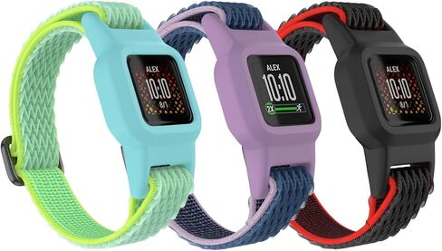 Vanet 3 عبوات متوافقة مع Garmin Vivofit Jr 3 Bands للأطفال، أربطة رياضية ناعمة من السيليكون قابلة للتنفس قابلة للتعديل بديلة للفتيات والأولاد in Kuwait