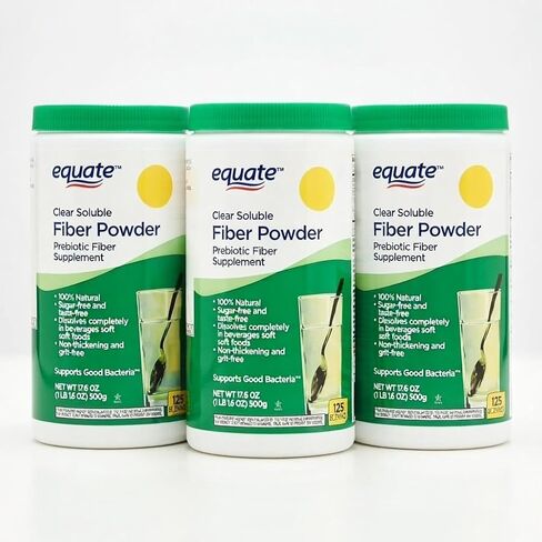 Equate Clear Soluble Fiber Powder Prebiotic Supplement 12.7 oz, 90 Servings Sticker in Saudi Arabia