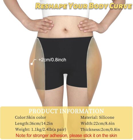 NSSZNUS Silicone Hip Pads Realistic Hip Dip Filler Shapewear Very Soft Lifter Butt Enhancer Silicone Hips Enhancer Thick in Saudi Arabia