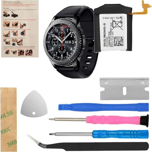 ASDAWN Replacement for Samsung Galaxy Gear S2 Battery, EB-BR720ABE Battery for Gear S2 SM-R720 / Gear S2 Classic SM-R732 with Repair Tool Set + Installation Instruction in Kuwait