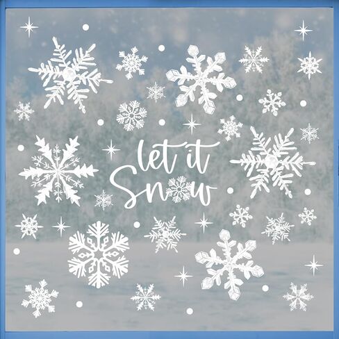 Mfault Christian Winter Snowy Village Window Clings, Religious Church House Barn Pine Tree Stickers Decals Decorations, Farmhouse Rustic Christmas Snowflake Bird Home Living Room Kitchen Decor in Saudi Arabia