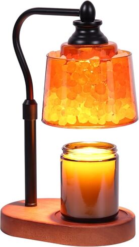 3-in-1 Candle Warmer Lamp with Timer Dimmable, Himalayan Salt Lamp & Passive Diffuser, Gifts for Women, House Warming Gifts New Home Decor, Wax Melt Warmer for Jar Candles in Saudi Arabia