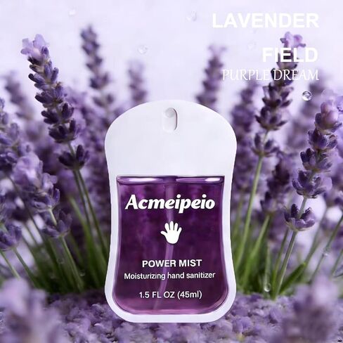 مجموعة رذاذ ومعطر لليدين 2 في 1، حماية لطيفة من الكحول بنسبة 50%، 6 روائح، 9 أونصة سائلة، 500 رذاذ لكل نكهة، رائحة منعشة تدوم طويلاً، تصميم مقاوم للتسرب بحجم مناسب للاستخدام اليومي in Saudi Arabia