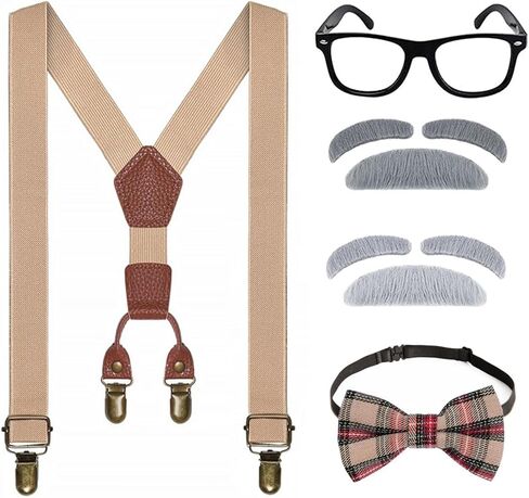Kids 100th day of school costume for Boys, Old man dress up for kid, Old person costume For Boy,Grandpa Costume Kids in Kuwait