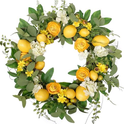 ibelot 3pcs Artificial Lemon Branches with Green Leaves,Faux Yellow Lemons Tree Stem Fake Fruit Branch, Spring Yellow Lemon Artificial Floral Picks Branches for Home Kitchen Table Party Vase Decor … in Saudi Arabia