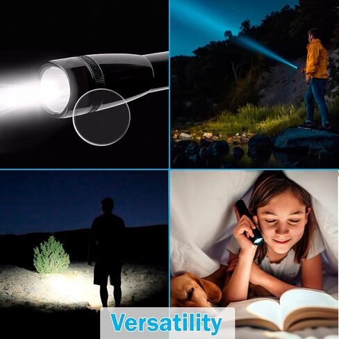 مجموعة مصابيح HQRP: عدسة زجاجية ووحدة LED ثنائية الدبوس 3 وات لمصباح يدوي Mini Maglite 2-Cell AA، زجاج مقسى 22.3x1.0 مم عدسة AA وLM2A001 لمبة إضاءة ساطعة للغاية 150LM in Kuwait