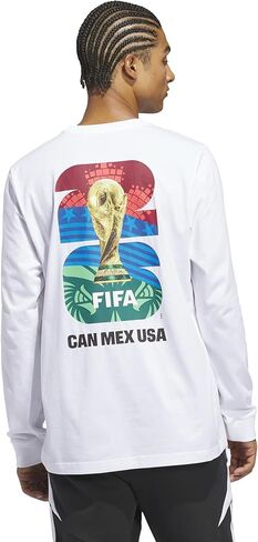 Adidas Mens FIFA World Cup 26™ Match Ball Graphic Long Sleeve T-Shirt in Saudi Arabia