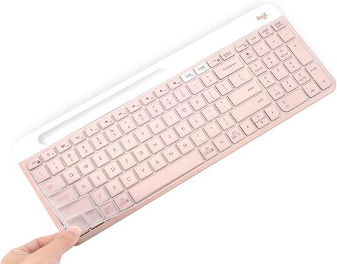 Keyboard Cover for Logitech K400 Plus Wireless Touch Keyboard, Logitech K400 Plus Keyboard Skin Protectot - Clear in Saudi Arabia