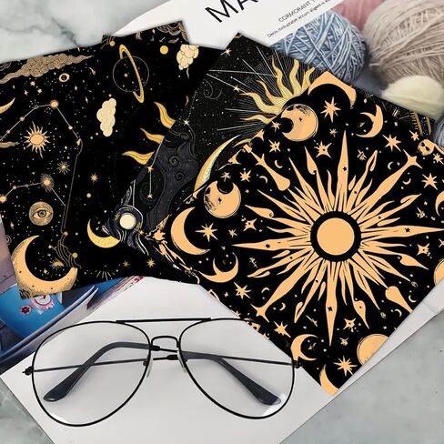 CREATCABIN 6 Pcs Tarot Glasses Cleaning Cloth Microfiber Cloth Soft Multicolor Sunglasses Cleaner Cloths Reusable Thicken Wipes Cloths for Women Men Eyeglasses Camera Cell Phone Lens Screens 6x6in in Saudi Arabia