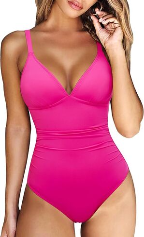 RXRXCOCO Women Tummy Control One Piece Swimsuits Slimming Shapewear Crisscross Back Bathing Suit in Saudi Arabia
