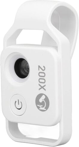 200X Phone Mini Microscope Clip Design Phone Microscope with LED Light CPL for Jadestone Metal (Black) in Saudi Arabia