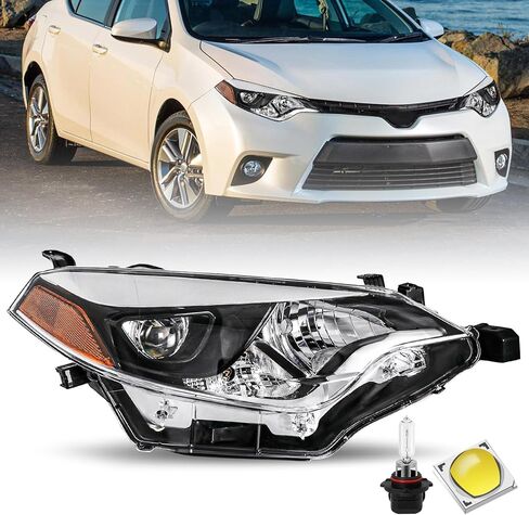 مجموعة المصابيح الأمامية JSBoyat لعام 2014 2015 2015 Toyota Corolla Base/CE/C/LE ECO/LE/L/S Plus/S/Sedan 4-DOOR LED SDEAR و SARPANGER in Kuwait