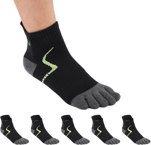 Toe Socks for Men,5Pair Men's Cotton Athletic Socks,Anti-Blister Five Finger Socks,Sport Ankle Toe socks in Saudi Arabia