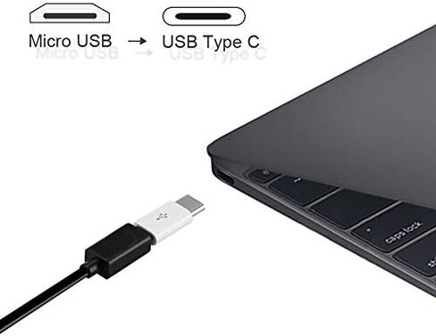 محول YAWALL USB C إلى Micro USB، USB من النوع C (ذكر) إلى Micro USB (أنثى)، Micro USB إلى USB-C لنقل البيانات، متوافق مع Galaxy S8، S8+، S9، MacBook، iPad Pro 2018، LG V20 G5 G6 in Kuwait