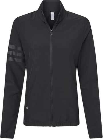 adidas Womens 3-Stripes Full-Zip Jacket, XL, Black in Saudi Arabia