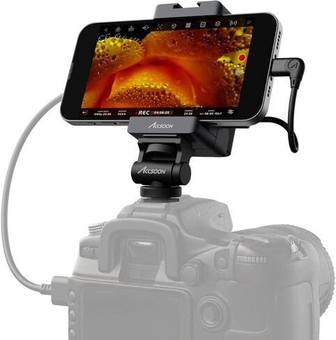 Accsoon SeeMo HDMI إلى USB C لالتقاط الفيديو لأجهزة iPhone وiPad، معتمد من Apple MFi، يدعم فيديو 1080P 60FPS ومراقبة/بث/تسجيل في الوقت الحقيقي، iOS 12.0 أو أحدث iPhone/ipad قابل للتعديل in Kuwait