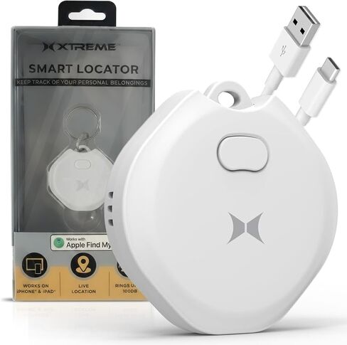 Xtreme Rechargeable Air Tracker Tag 4 Pack, Key Finder Compatible with Apple Find My App for iOS iPhone, GPS Live Location Tracker, USB-C Charging, 100dB Alert, Keychain Attachment, Air Locator in Saudi Arabia