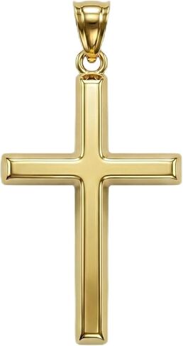 Mazzeri 14K Gold Cross Pendant ، Hypoallergenic Gold Dender Dener in Kuwait