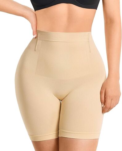 Nebility Shapewear Tummy Control Shorts for Women Mid-Waist Body Shaper Thigh Slimmer Slip Short for Under Dresses in Saudi Arabia