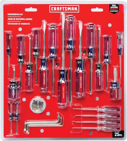 CRAFTSMAN Screwdriver Set, Assorted, 25-Piece (CMHT65046) in Saudi Arabia