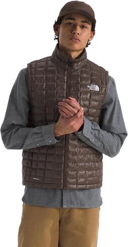 The North Face Men's ThermoBall Vest - Lightweight Zip Up Vest, Synthetic Insulation, Wind Resistant, Water Repellent Finish, Woodland Green, Large in Saudi Arabia