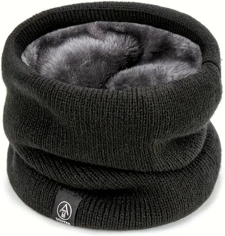 Warm Knitted Neck Warmer, Solid Color Scarf for Men & Women, Windproof Winter Scarf for Cycling, Running, Skiing in Saudi Arabia