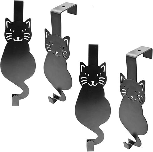 Evelots Over The Door Hooks for Standard Doors, 4 Pack Heavy Duty White Rubber Coated Metal Door Hanger Hook for Hanging Clothes, Towels, Coats, Hats in Bathroom, Bedroom, or Office in Kuwait