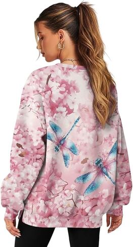 AFPANQZ Oversized Sweatshirt for Women Crewneck Long Sleeve Pullover Top Side Slit 2025 Fall Winter Fashion Outfits Clothes in Saudi Arabia