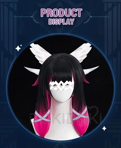 KIRA KIRA Columbina Cosplay Headwear Game Genshin Fatui Harbinger Columbina Headdress Hair Accessories Props in Saudi Arabia