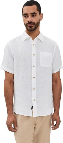 Faherty Men's Palma Basket Weave Linen Shirt in Saudi Arabia