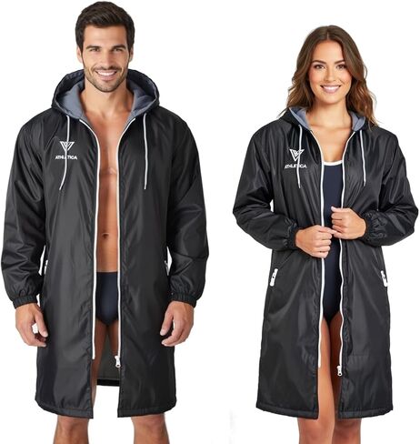 V ATHLETICA Swim Parka - Unisex Parka for Adults and Children - Soft Fleece Interior… in Saudi Arabia