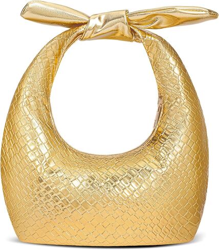 Bow Clutch Purses for Women Summer Woven Handbags Hobo Evening Bag in Kuwait