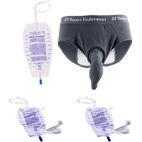 Mens Incontinence Protective Briefs – Includes 3 Urine Bags for Reliable Protection X-Small in Saudi Arabia